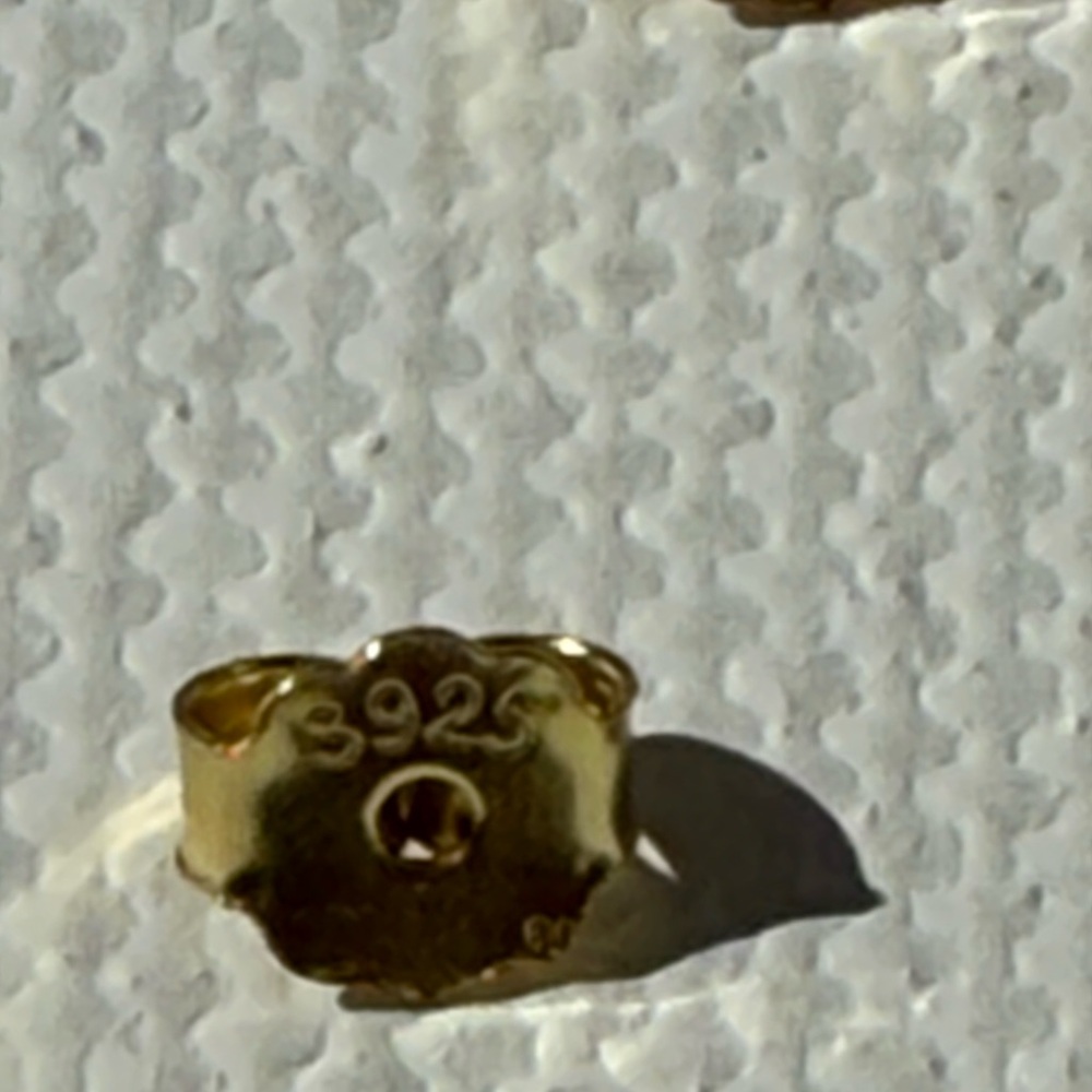 Four Leaf Clover 925 Sterling Silver Stud Earrings, 14K Gold Plated - Picture 8 of 11